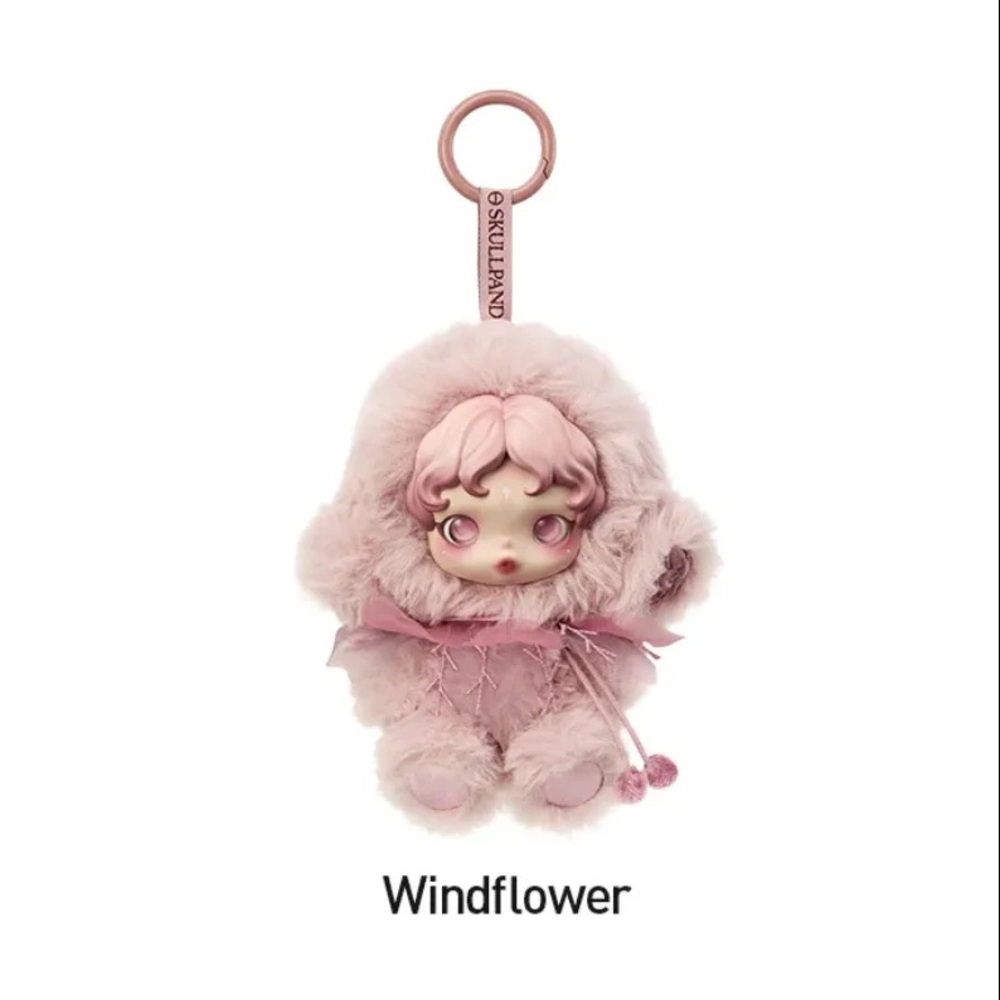 Skullpanda Windflower Pink Plush Doll Keychain